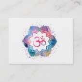** Yoga Om Aum Lotus Flower Artistic Visitekaartje (Voorkant)