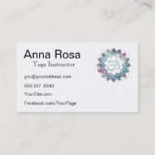 *~* Yoga OM Aum Lotus Mandala Instructor Visitekaartje (Achterkant)
