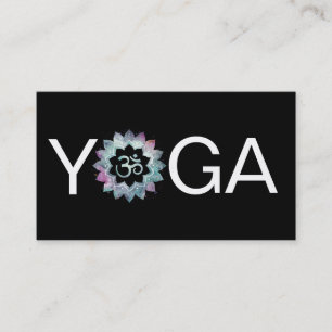 *~* Yoga OM Aum Lotus Mandala Instructor Visitekaartje
