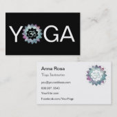 *~* Yoga OM Aum Lotus Mandala Instructor Visitekaartje (Voorkant / Achterkant)