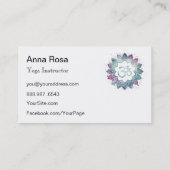 *~* Yoga OM Aum Lotus Mandala Instructor Visitekaartje (Achterkant)