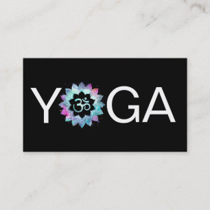 *~* Yoga OM Aum Lotus Teacher Instructor Mandala Visitekaartje