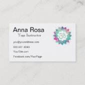 *~* Yoga OM Aum Mandala Lotus Teacher Instructor Visitekaartje (Achterkant)