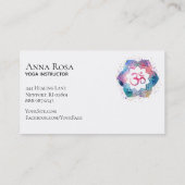 *~* Yoga Om Aum Teacher Reiki Massage Mindfullness Visitekaartje (Achterkant)