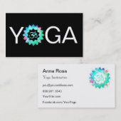 *~* Yoga OM Docent Aum Lotus Mandala Visitekaartje (Voorkant / Achterkant)