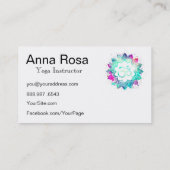 *~* Yoga OM Lotus Aum Mandala Instructeur Visitekaartje (Achterkant)
