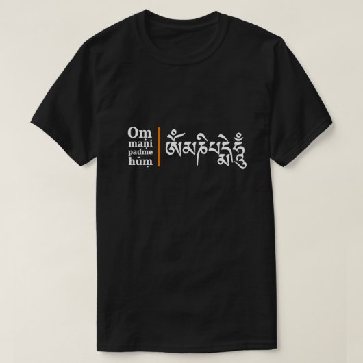 YOGA Om Mani Padme Hum T-shirt (Design voorkant)