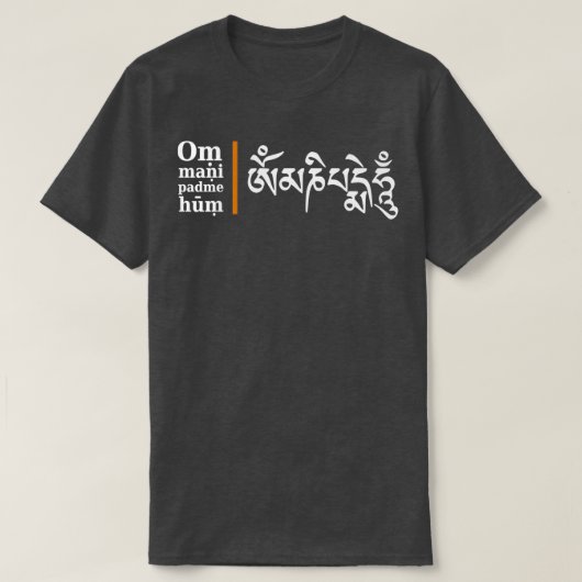 YOGA Om Mani Padme Hum T-shirt (Design voorkant)