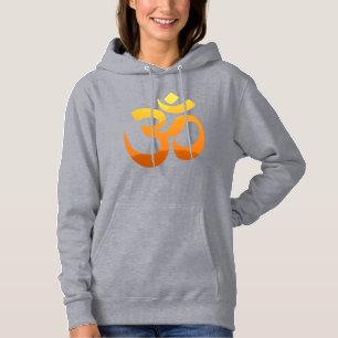Yoga Om Mantra Symbool Vrouwen Hoge Kwaliteit Grij Hoodie