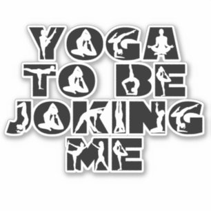 Yoga om me aan te sluiten snijdt Sticker