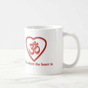 Yoga Om mok "Om is waar het hart is" humor