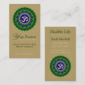 Yoga Om Organic New age Visitekaartjes (Voorkant / Achterkant)