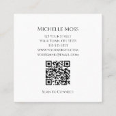 Yoga OM Symbool Logo Simple Pink Vierkante Visitekaartje (Achterkant)