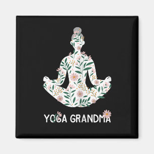 Yoga Oma Meditatie T-shirt Pilates Liefhebber Oma  Magneet