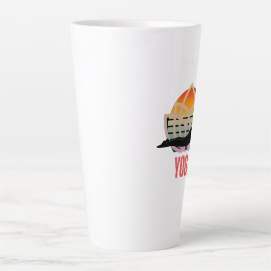 Yoga: omarm de flow latte mok (Voorkant)