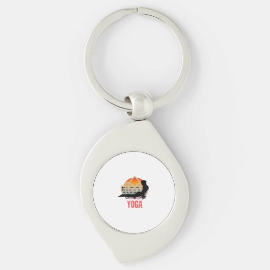 Yoga: omarm de flow sleutelhanger (Voorkant)