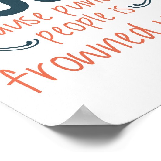 Yoga omdat mensen niet kunnen slaan poster (Hoek)