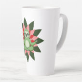 Yoga-ontspanning met Elegante Bloemkunst Latte Mok (Rechterhoek)