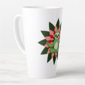 Yoga-ontspanning met Elegante Bloemkunst Latte Mok (Linkerhoek)