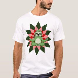 Yoga Ontspanning met Elegante Bloemkunst T-shirt