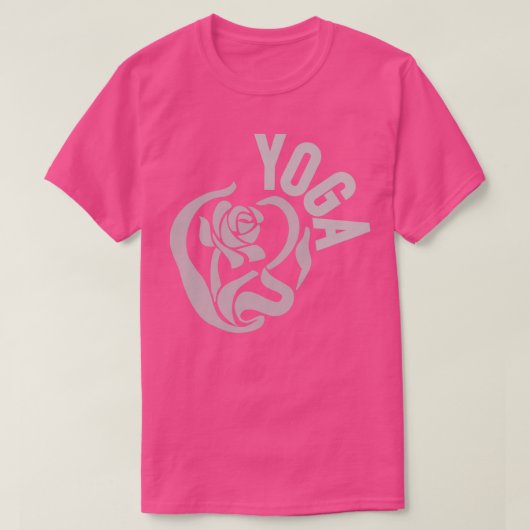 YOGA-ONTWERP MET ROOS T-SHIRT (Design voorkant)