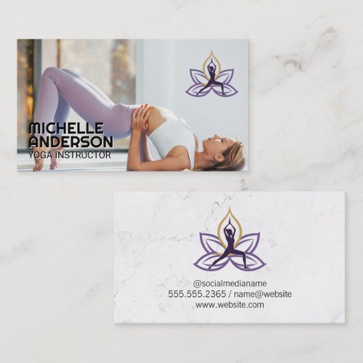 Yoga op de vloer visitekaartje (Voorkant / Achterkant)
