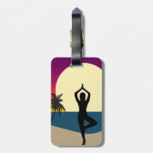 Yoga op Sunset Bagagelabel (Achterkant verticaal)