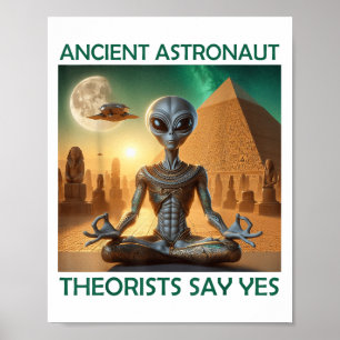 Yoga Oude Astronaut Theoristen Zeggen Ja De Alien Poster