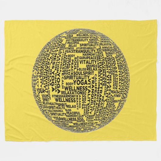 YOGA OVERTUIGINGEN FLEECE DEKEN (Voorkant (Horizontaal))