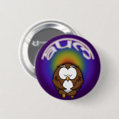 yoga owl ronde button 5,7 cm (Voorkant /achterkant)