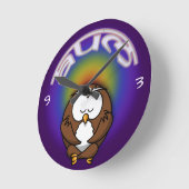 yoga owl ronde klok (Hoek)