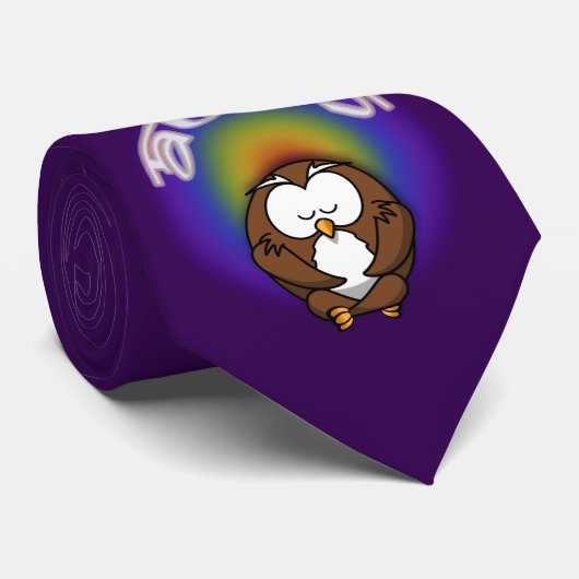 yoga owl stropdas (Opgerold)