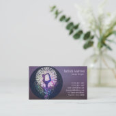 Yoga Paarse vredesboom voor het leven Visitekaartje (Staand voorkant)