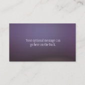 Yoga Paarse vredesboom voor het leven Visitekaartje (Achterkant)