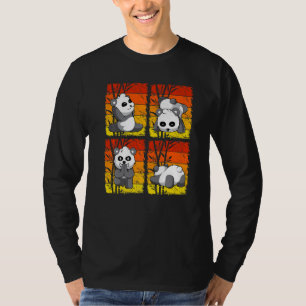 Yoga Panda Chinese bamboe Eating Animals Gym 4 T-shirt