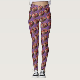 Yoga Pants Chocolate Sprinkle Donut Pattern Leggings