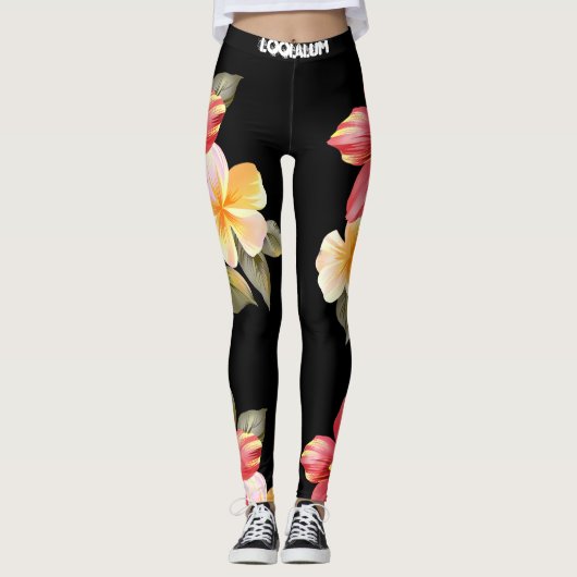 Yoga Pants Floral Leggings (Voorkant)