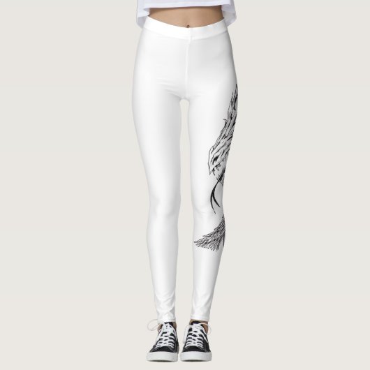 Yoga Pants with Dragon Motif Leggings (Voorkant)