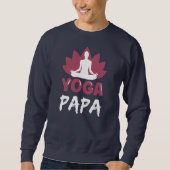 Yoga Papa Cute Lover Meditation Hobby Vader Trui (Voorkant)