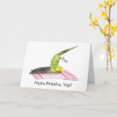 Yoga Parakeet Plow pose Kaart (Gele Bloem)