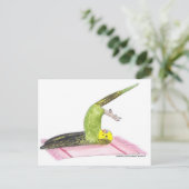 Yoga Parkiet Plough pose Briefkaart (Staand voorkant)