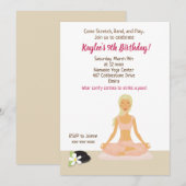 Yoga Party Meisje Verjaardag Uitnodiging (Voorkant / Achterkant)