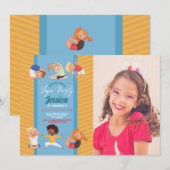 Yoga Party Verjaardag Stretch Meisjes Jongens Foto Kaart (Voorkant / Achterkant)