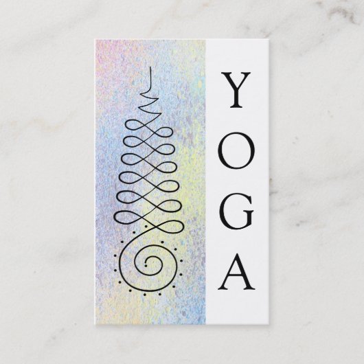 *~* Yoga Pastel Verlichtingspad Geometrie Visitekaartje (Voorkant)