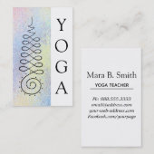 *~* Yoga Pastel Verlichtingspad Geometrie Visitekaartje (Voorkant / Achterkant)