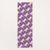 Yoga Pastels geit op Paarse monogram achtergrond Yogamat (Achterkant)