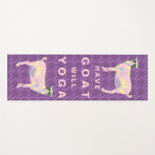 Yoga Pastels geit op Paarse monogram achtergrond Yogamat (Voorkant (horizontaal))