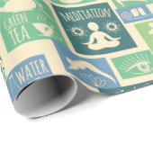 Yoga Pattern Cadeaupapier (Rol Hoek)