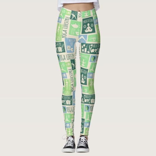Yoga Pattern leggings (Voorkant)