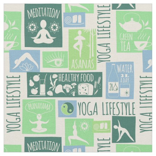 Yoga Pattern-structuur Stof (Close Up)